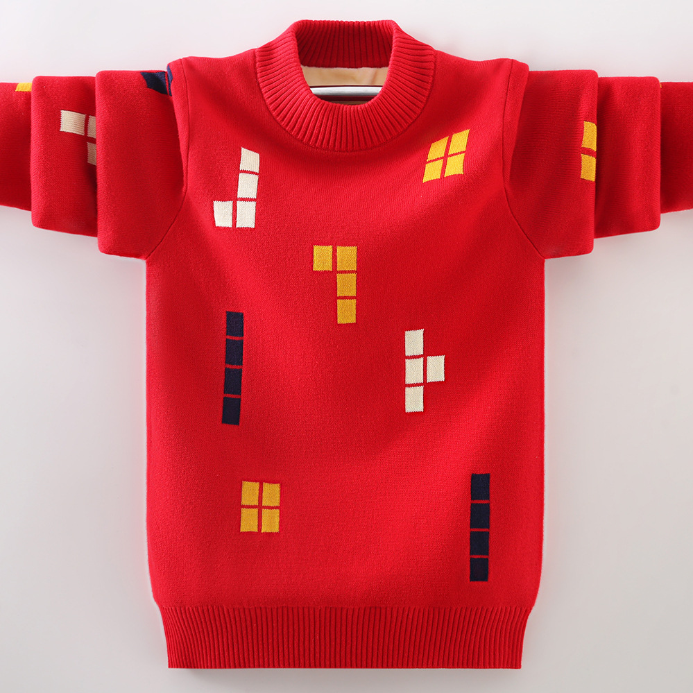 Children’s Sweater Winter Boy’s Clothing O-Neck Knitting Pullover Sweater Kids Clothes Winter Keep Warm Children’s Clothing alx