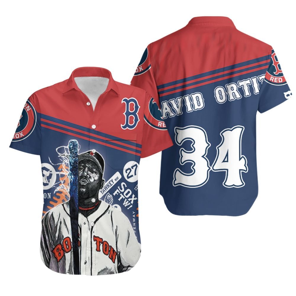 34 David Ortiz Boston Red Sox Hawaiian Shirt