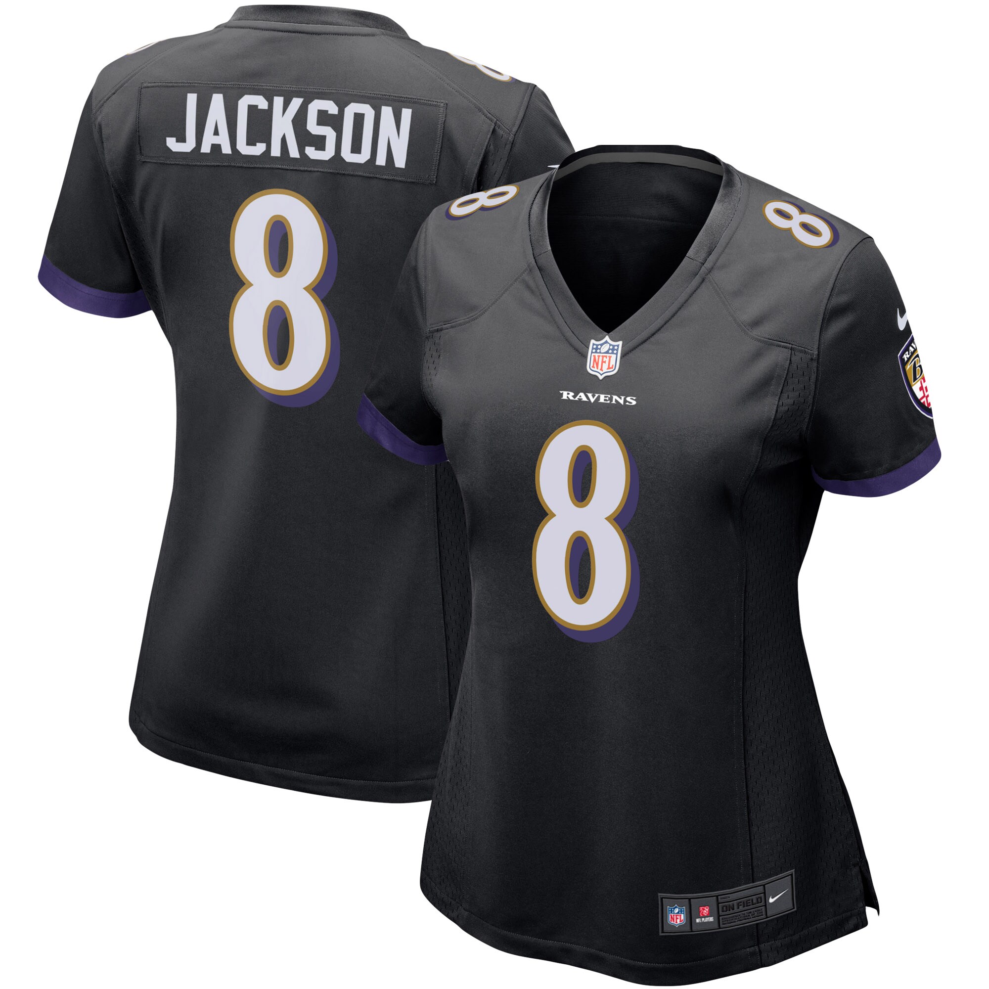 Lamar Jackson Baltimore Ravens Women's Game Jersey – Black