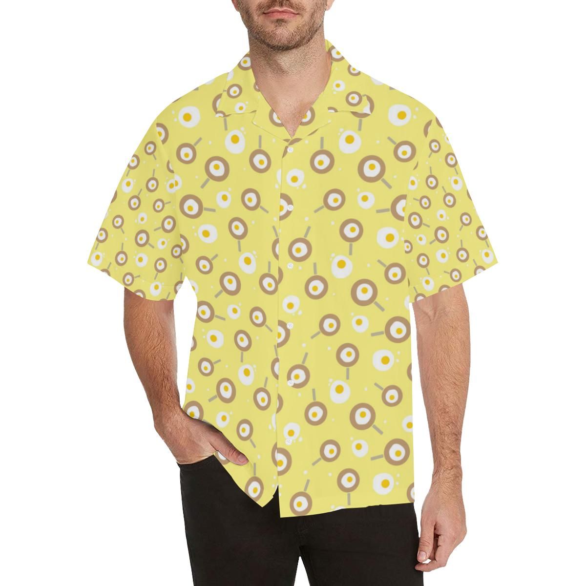 Fried Eggs Pattern Print Design 03 All Over Hawaii Shirt Ha56754