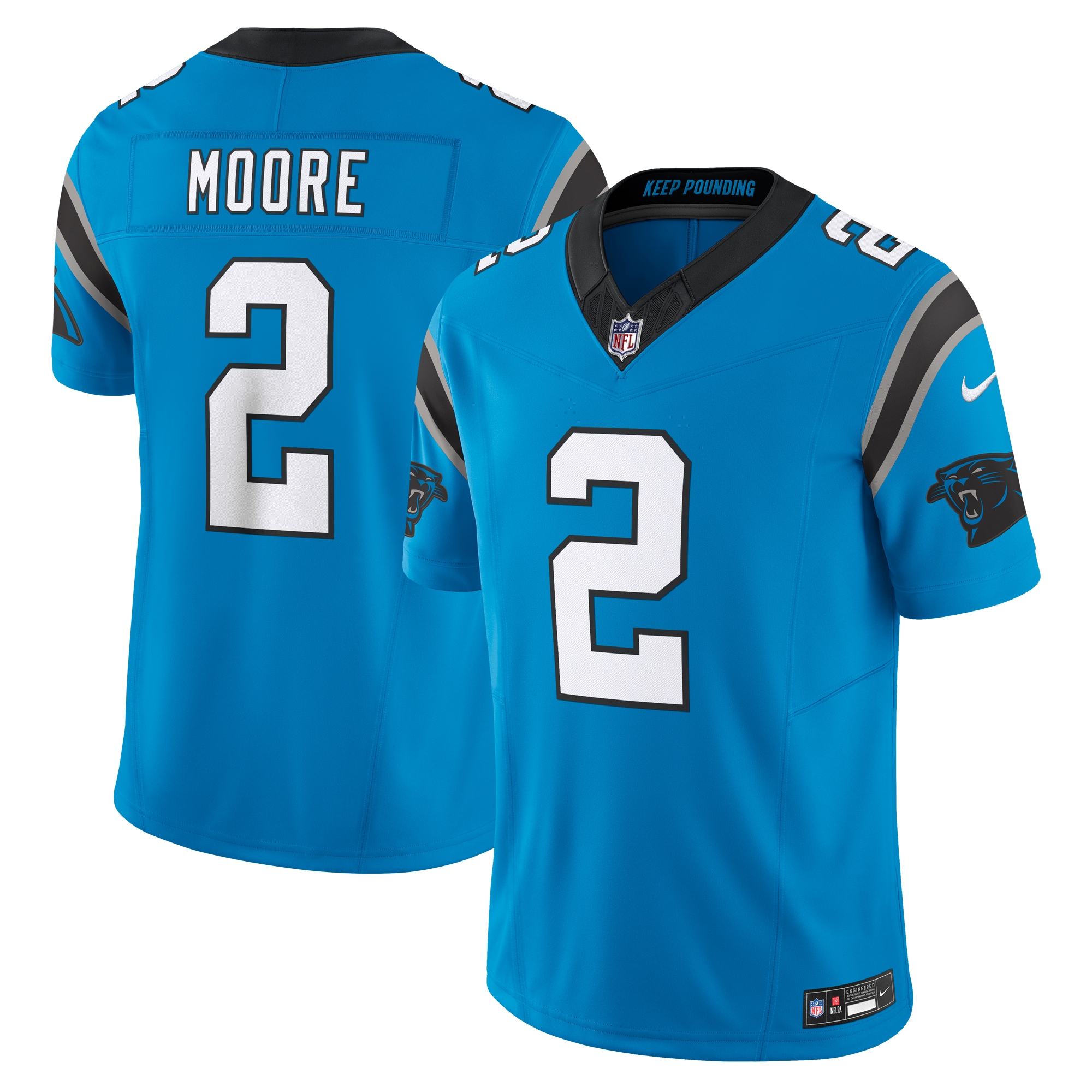 D.J. Moore Carolina Panthers Vapor F.U.S.E. Limited Jersey – Blue