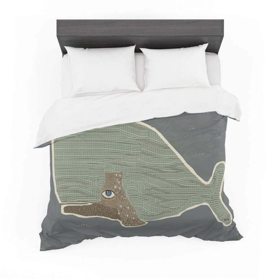 Bri Buckley “Blue Whale” Blue Green Featherweight 3D Customize Bedding Set Duvet Cover SetBedroom Set Bedlinen