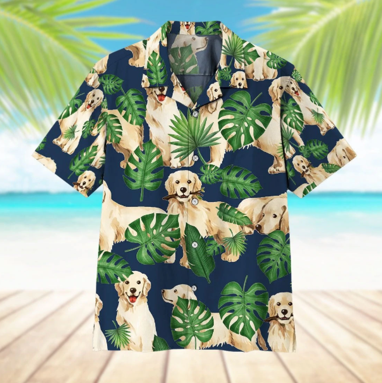 Tropical Golden Retrievers Aloha Hawaii Shirts For Men Women Ha79951