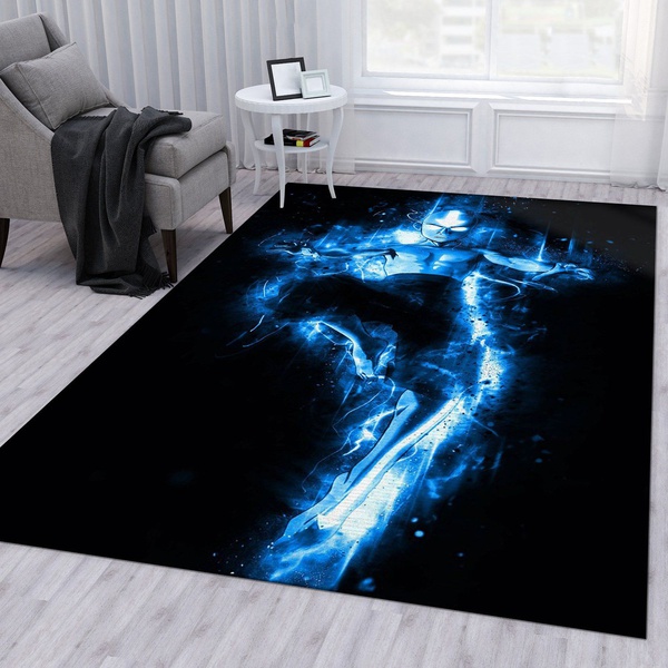 Anime Avatar Blue Aura Rug Living Room Rug Home Decor Floor Decor