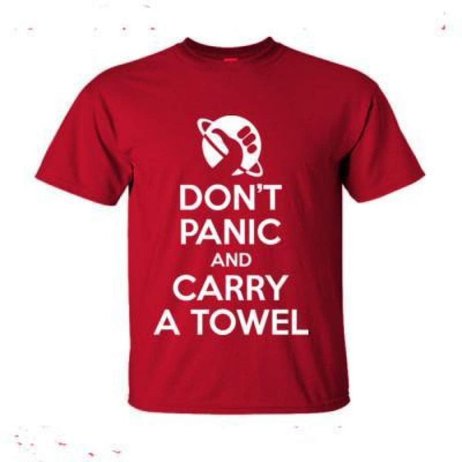 AGR Don’t Panic And Carry A Towel – Ultra-Cotton T-Shirt