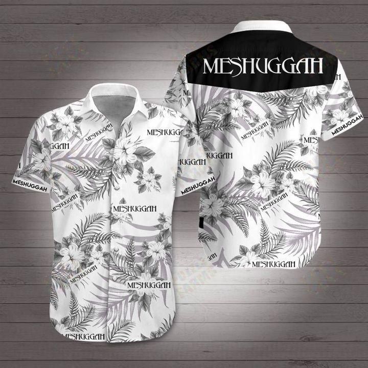 Meshuggah Rock Band Hawaii Shirt White Men Women Beach Wear Short Sleeve Combo Ha50318