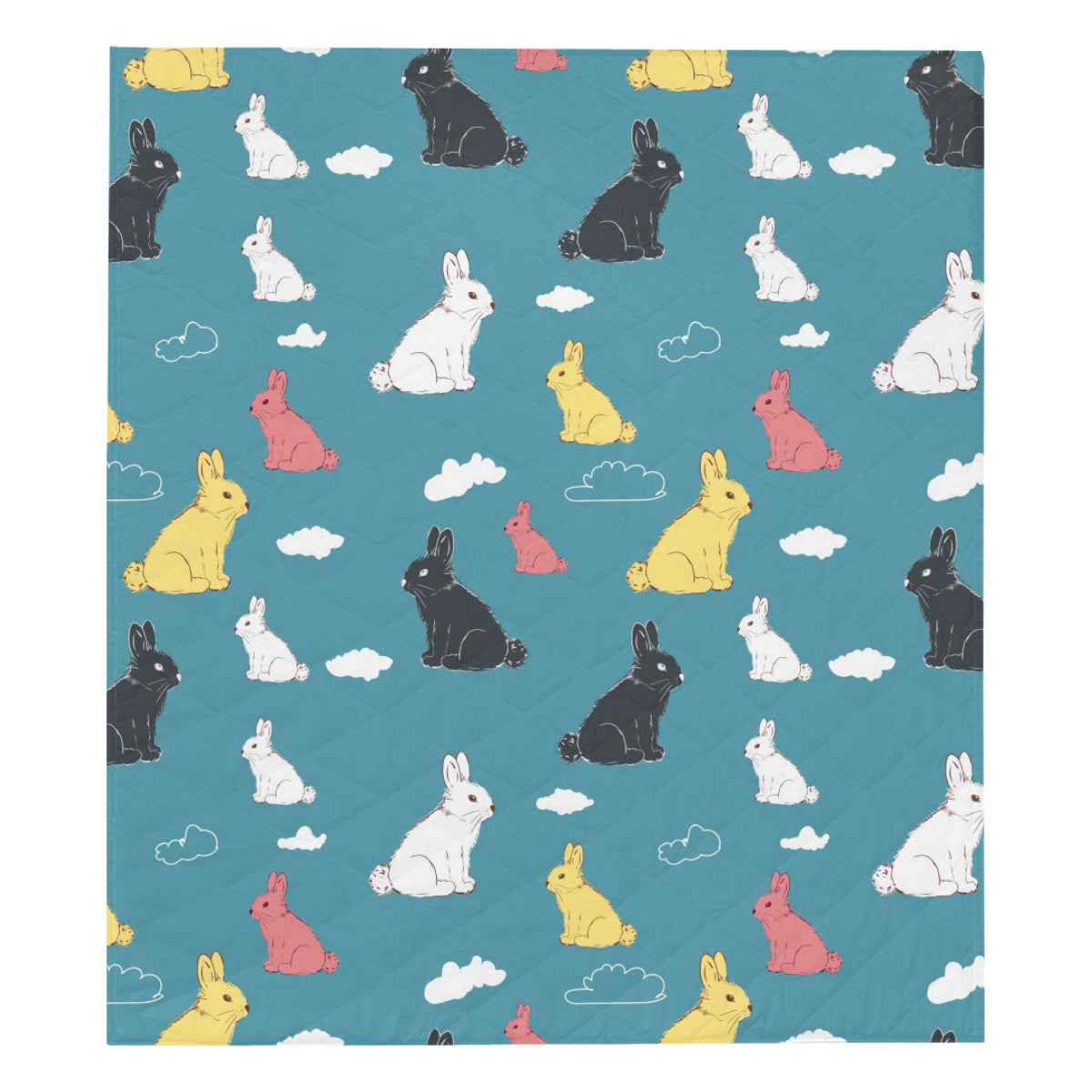 Rabbit Pattern Print Design Rb014 Premium Quilt