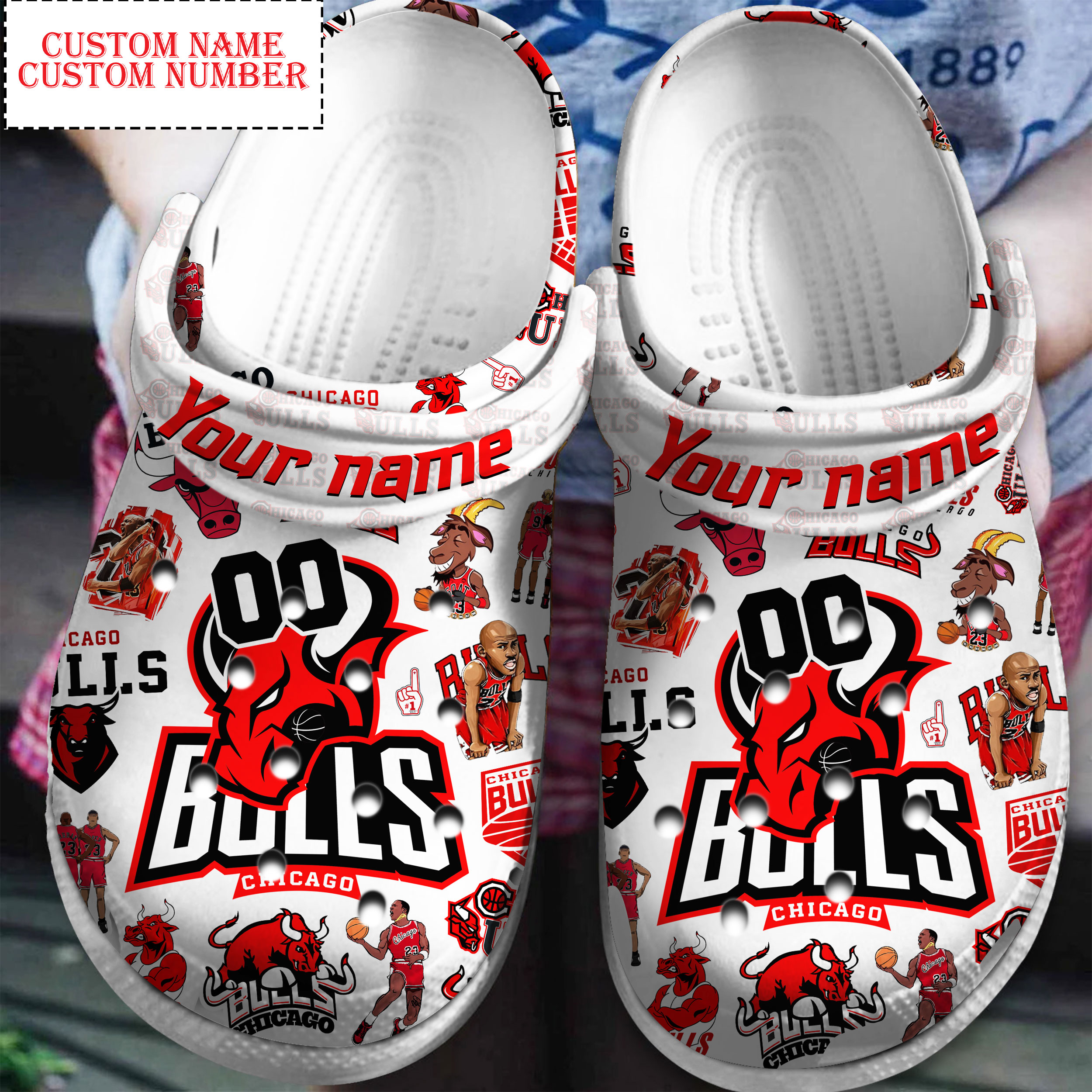 Chicago Bulls NBA Sport Crocss Clogs Crocband Shoes For Men Women and Kids