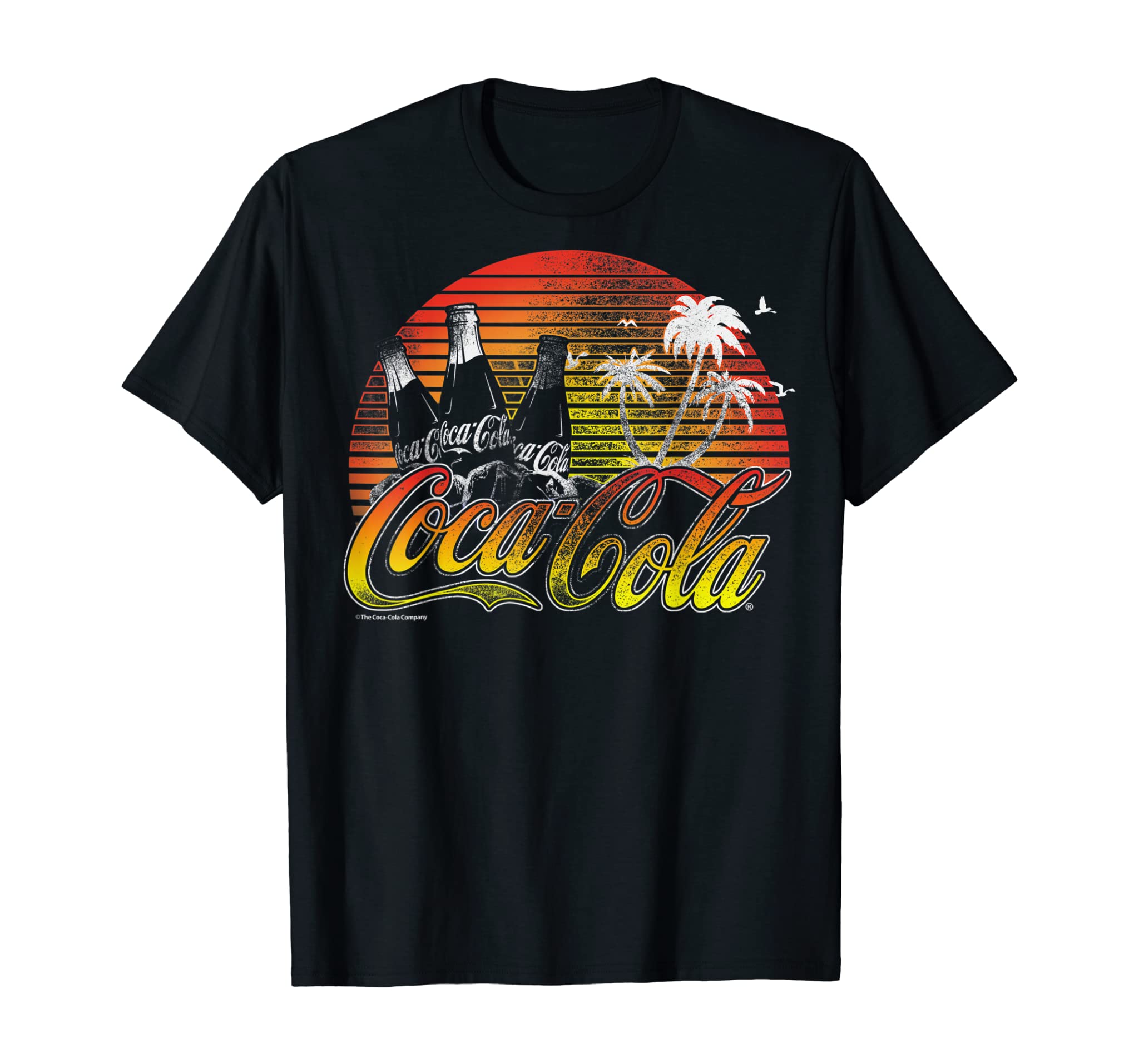 Coca-Cola Retro Vintage Summer Sunset Graphic T-Shirt