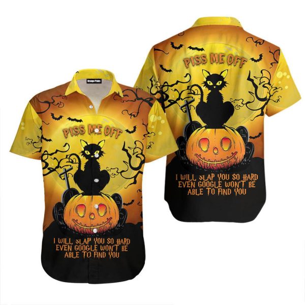 Black Cat Piss Me Off Halloween Hawaii Shirt For Men Women Ha21287