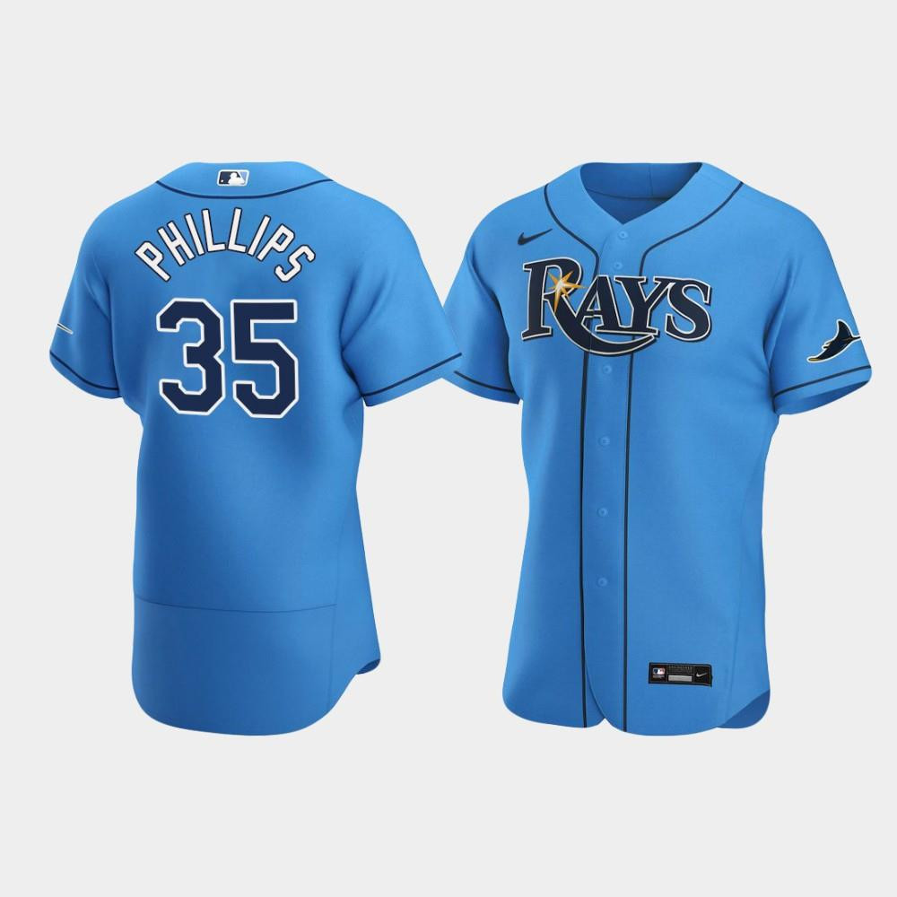 Brett Phillips 35 Tampa Bay Rays Player Light Blue Alternate Jersey