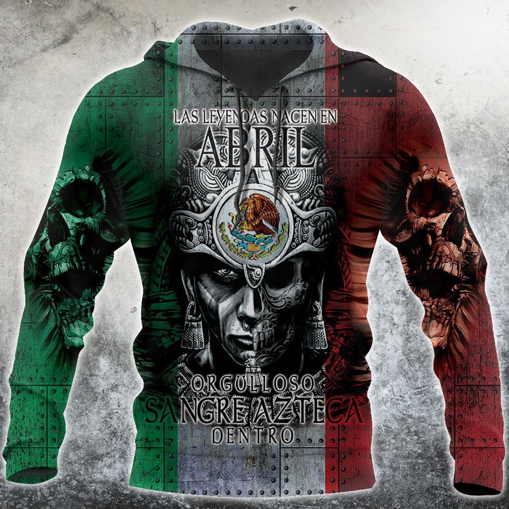 Aztec Warrior Half Skull Face Mix Mexican Eagle Aztec Customize All Over Printed Shirts – Am Style Design