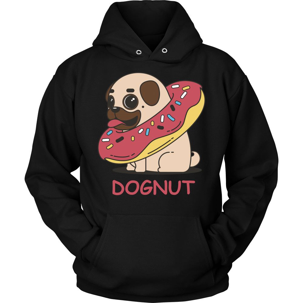 Animated Dognut Pug Design Hoodie