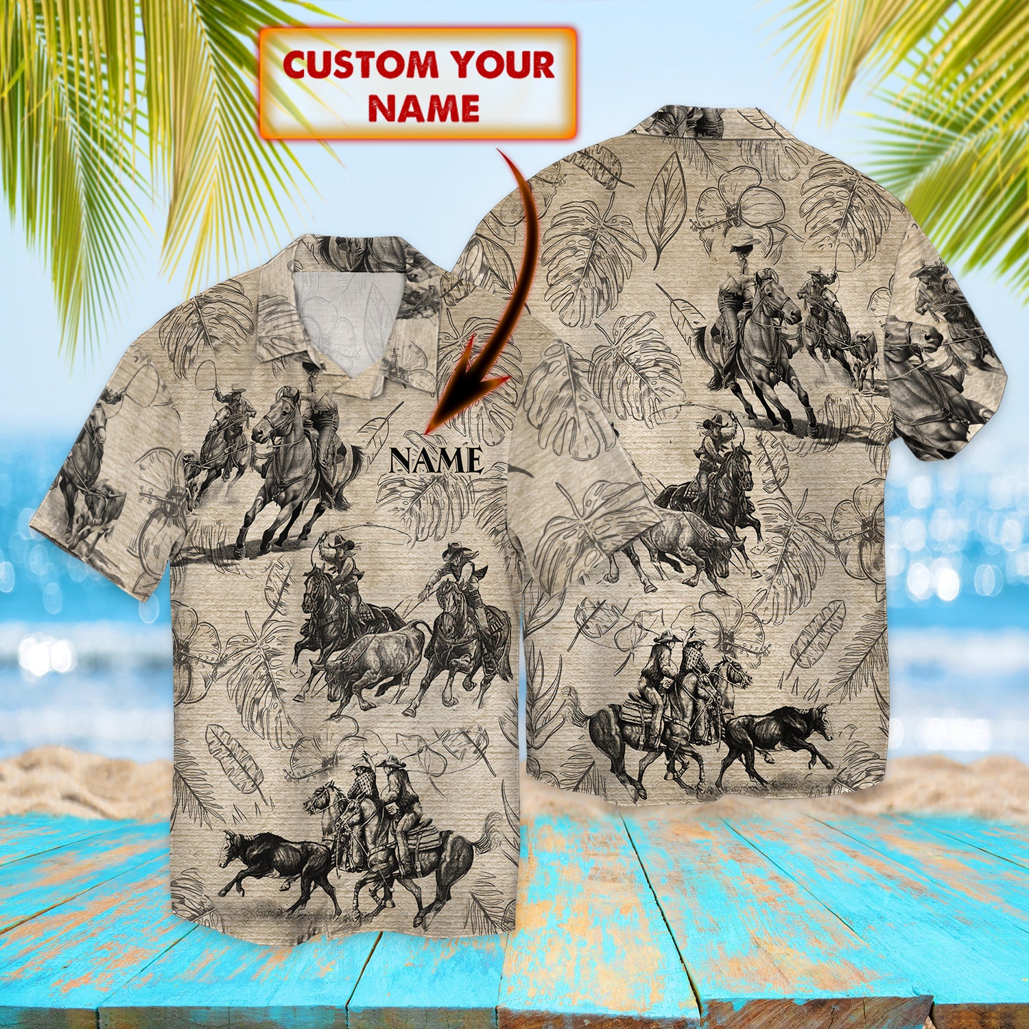 Roping Custom Hawaii Shirt Ha18911