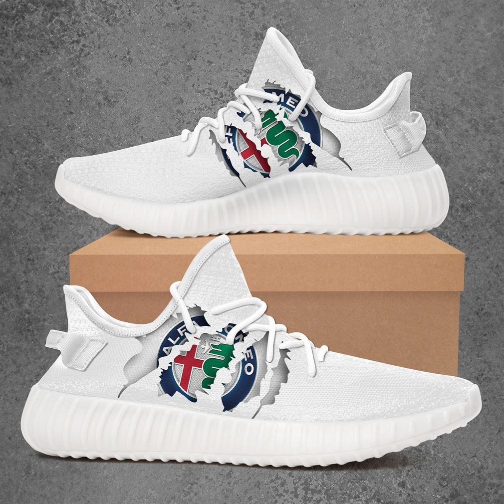 Alfa Romeo Car Yeezy White Shoes Sport Sneakers