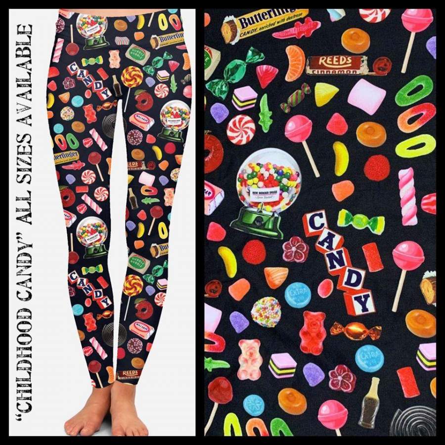 Custom Childhood Candy Leggings, Joggers, & Capri Joggers – ETA July