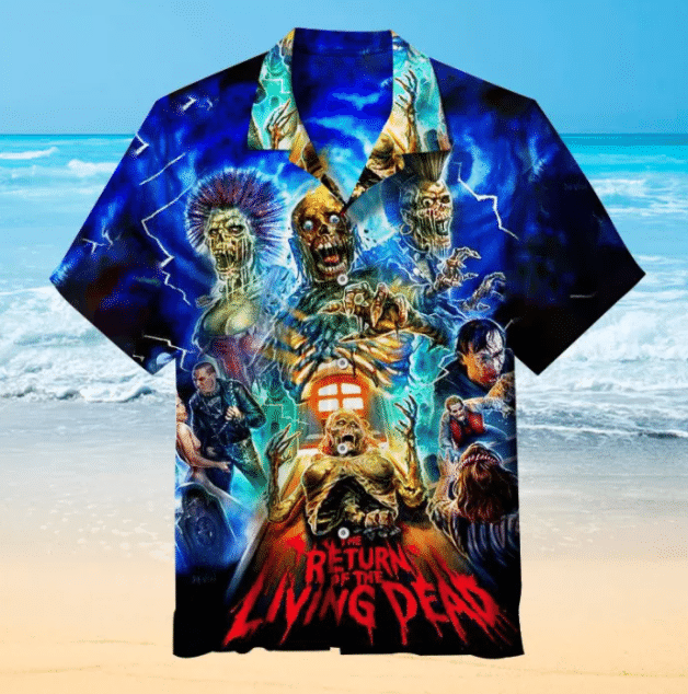 The Return Of The Living Dead For Man And Woman Print Short Sleeve Hawaiian Shirt G95