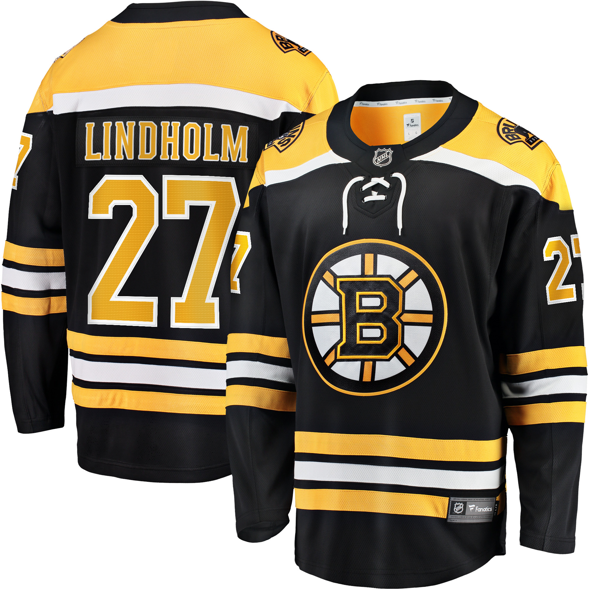 Hampus Lindholm Boston Bruins Branded Home Breakaway Player Jersey – Black