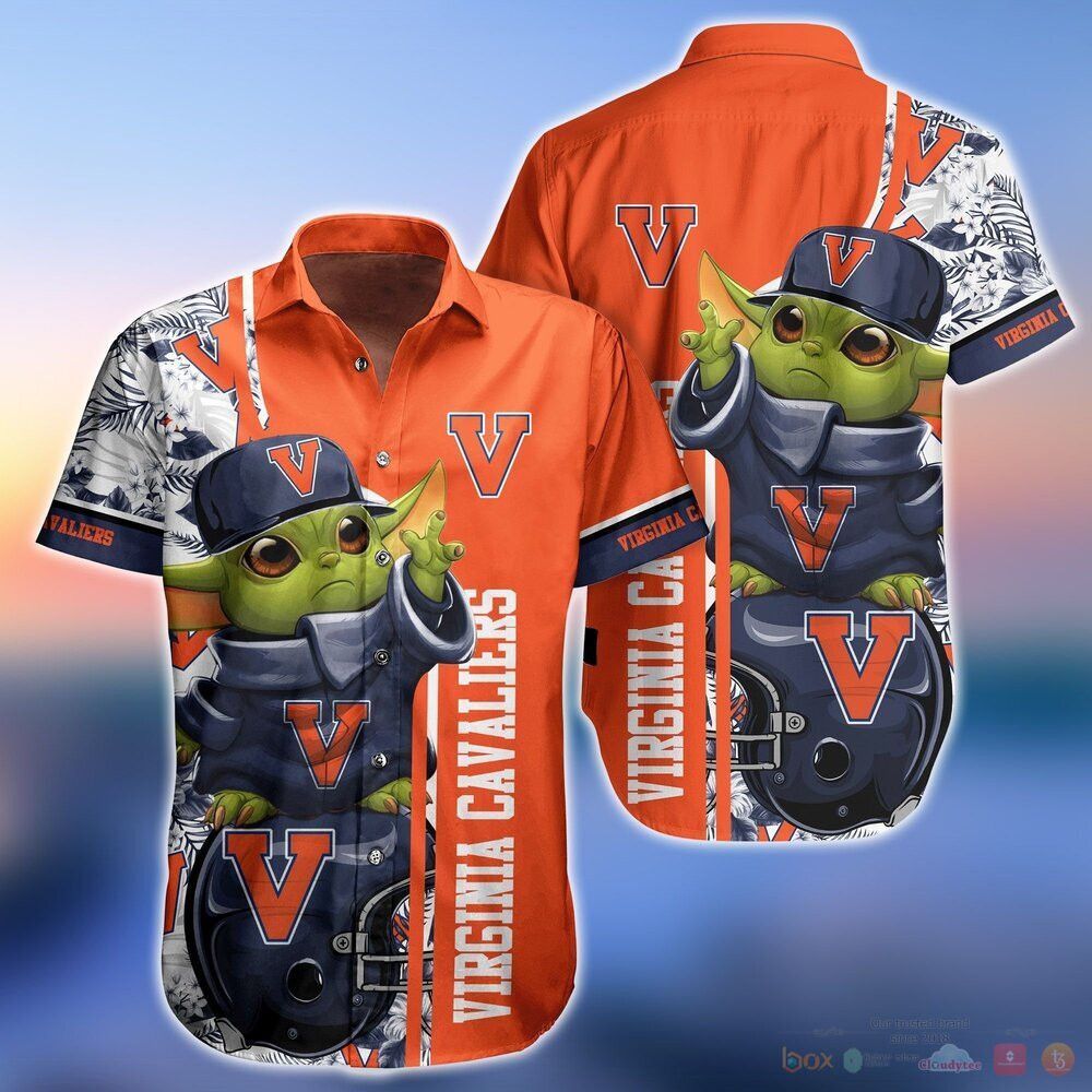 NCCA Virginia Cavaliers Baby Yoda Trendy Hawaiian Shirt Aloha Shirt