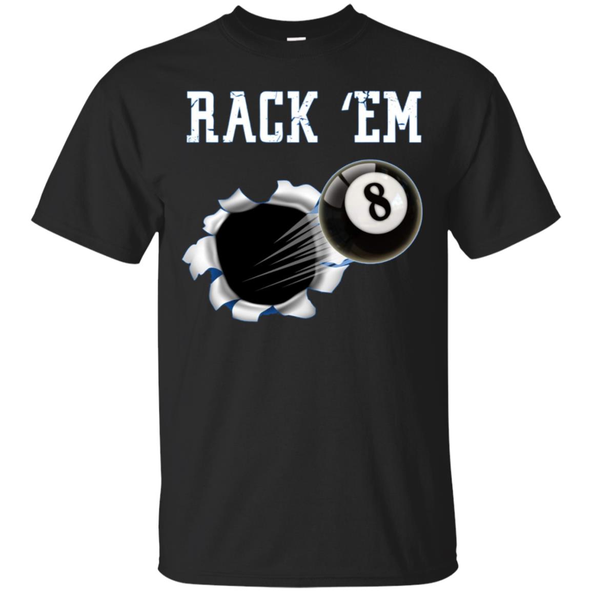 Billiards T-Shirt, 8 Ball Rack Em, Pool Shark By Zany Brainy