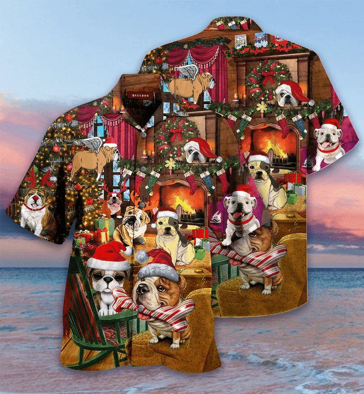 Christmas With Bulldog Hawaii Shirt Unisex Full Size Adult Colorful Ha52902