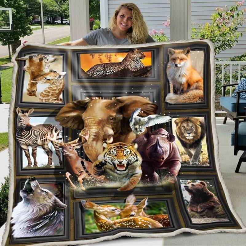 3d Huge Wild Animals Blanket Trending Gift For Wild Animals Lovers