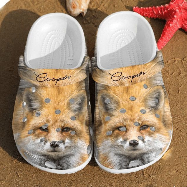 Fox Custom Name Fox Custom Name Clog Rubber clog Shoes Comfy Footwear