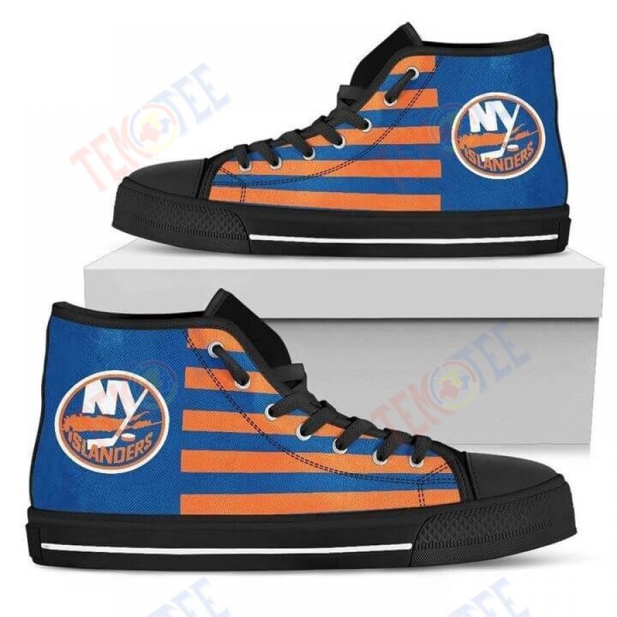 Mens Womens American Flag New York Islanders High Top Shoes TMT802