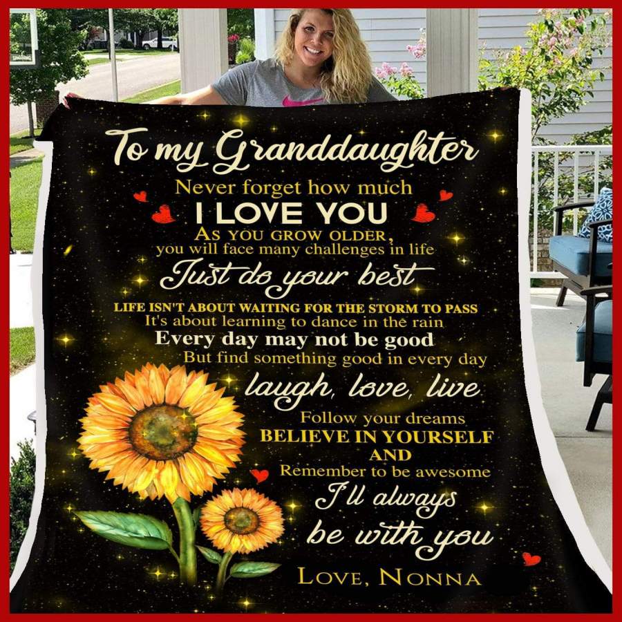 Blanket Nonna Gift For  Granddaughter   I’ll Always Be With You