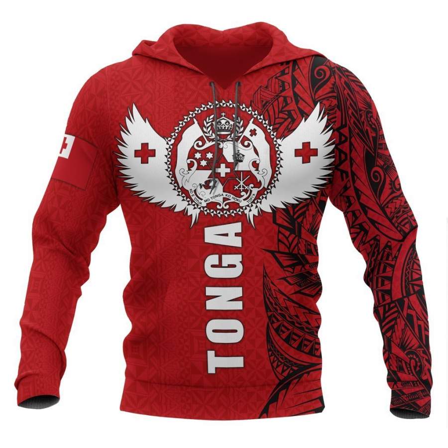 Tonga in My Heart Polynesian Tattoo Style 3D Printed Shirts TT0104