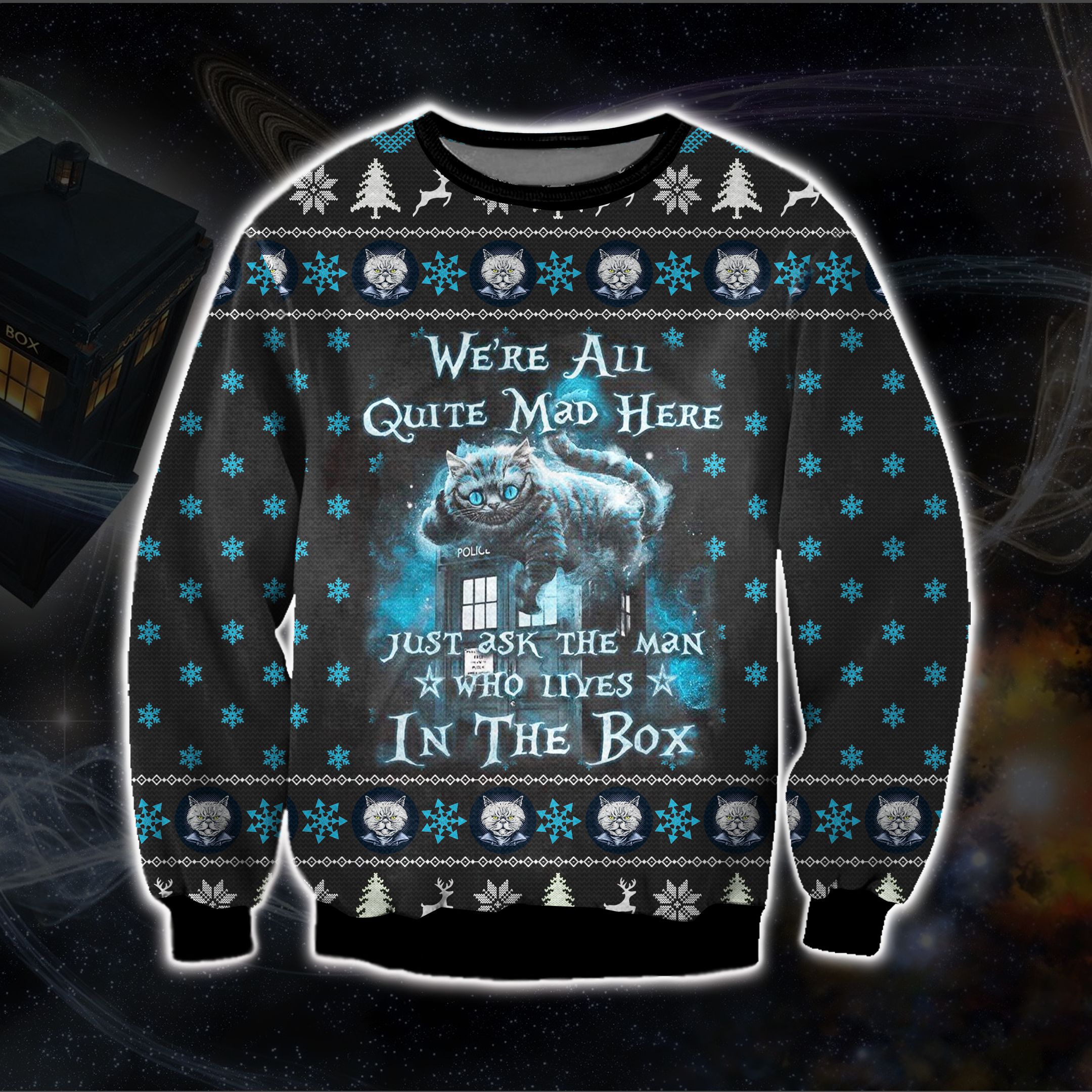 We’Re All Quite Mad Here- Alice In Wonderland Ugly Sweater