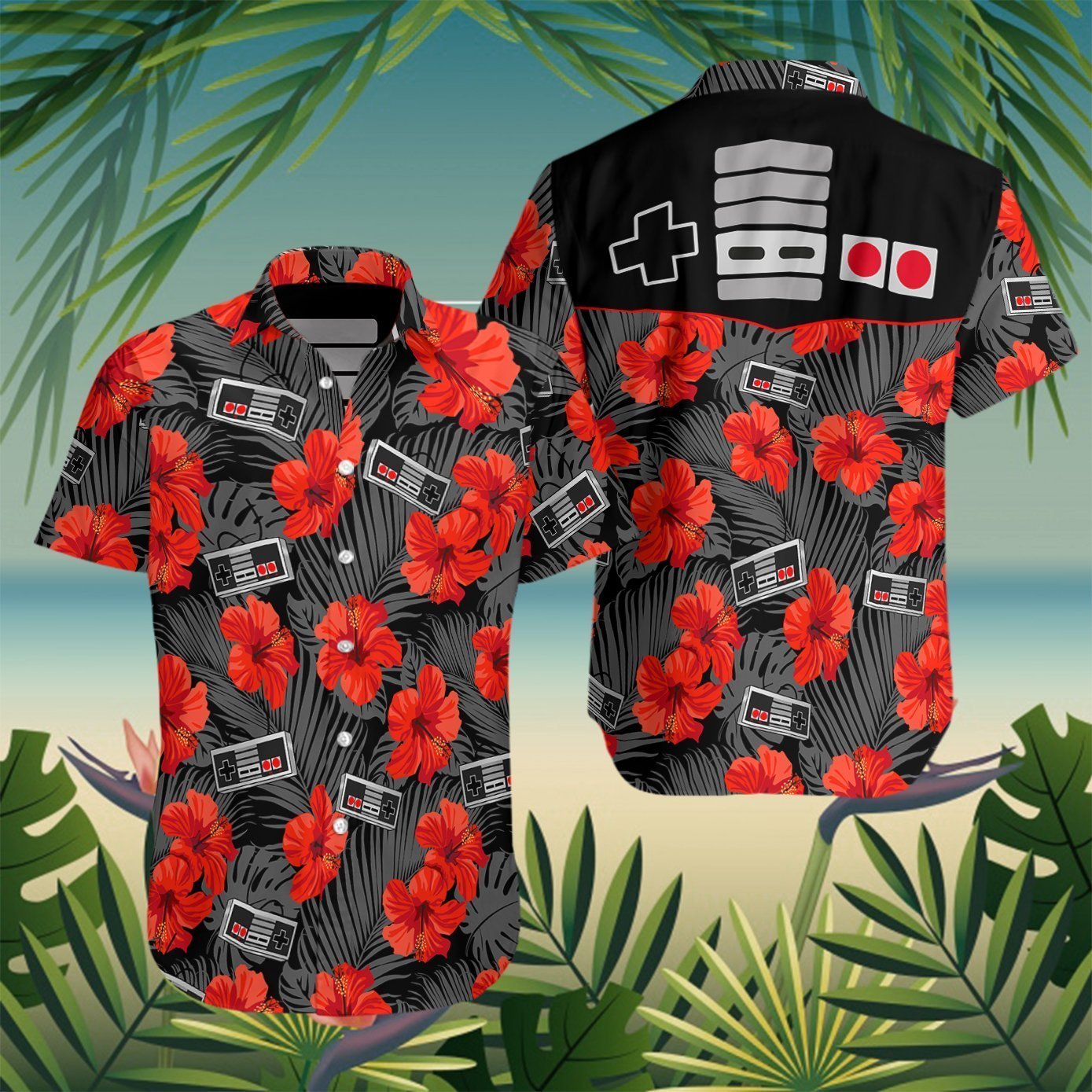 Gamepad Retro Hawaii Shirt Ha7850