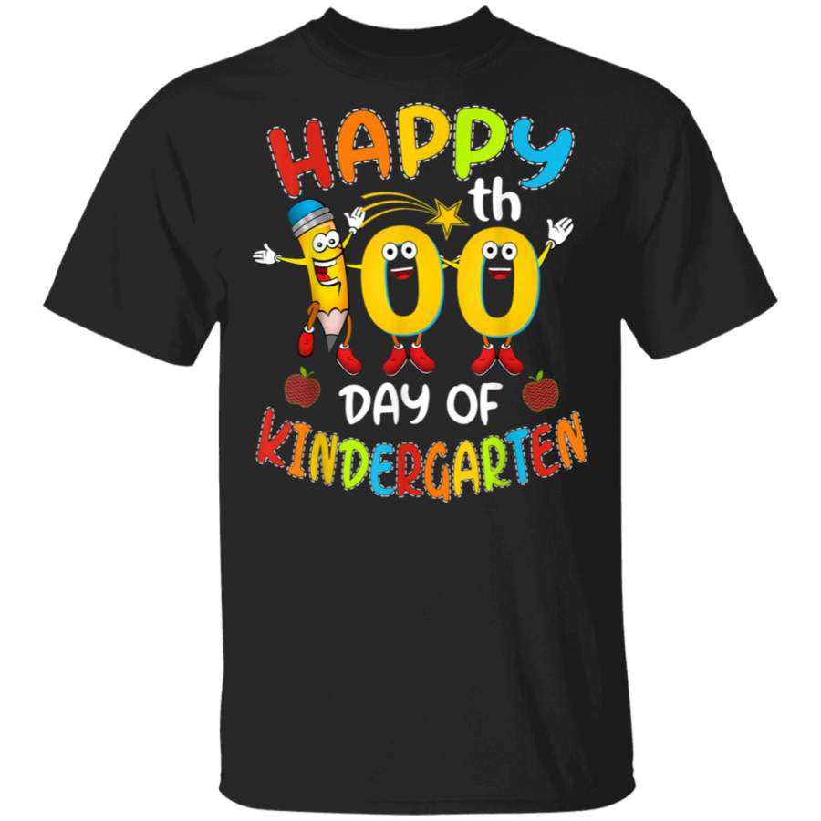 Happy 100th Day of Kindergarten -Teacher Student 100 days T-Shirt