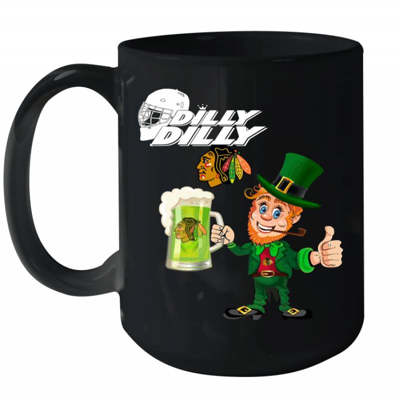 Chicago Blackhawks Dilly Dilly Saint Patrick Day Ceramic Mug 15oz