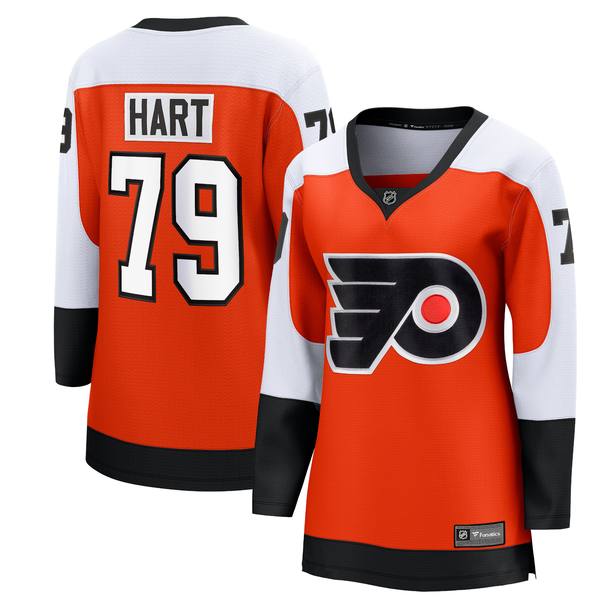 Women's Philadelphia Flyers Carter Hart Burnt Orange Home Premier Breakaway Player Jersey