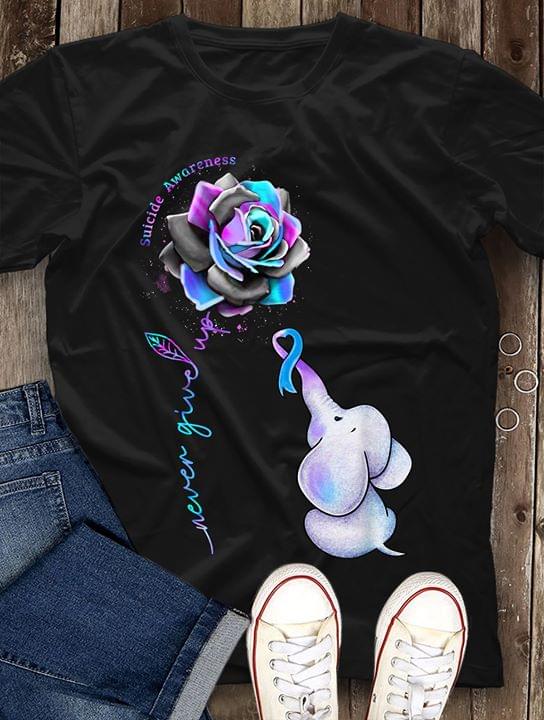 Suicide Awareness Cute Puppy Elephant – Standard T-Shirt , Gift For Him, Gift For Elephant Lover T-Shirt Hoodie All Color Size S-5Xl