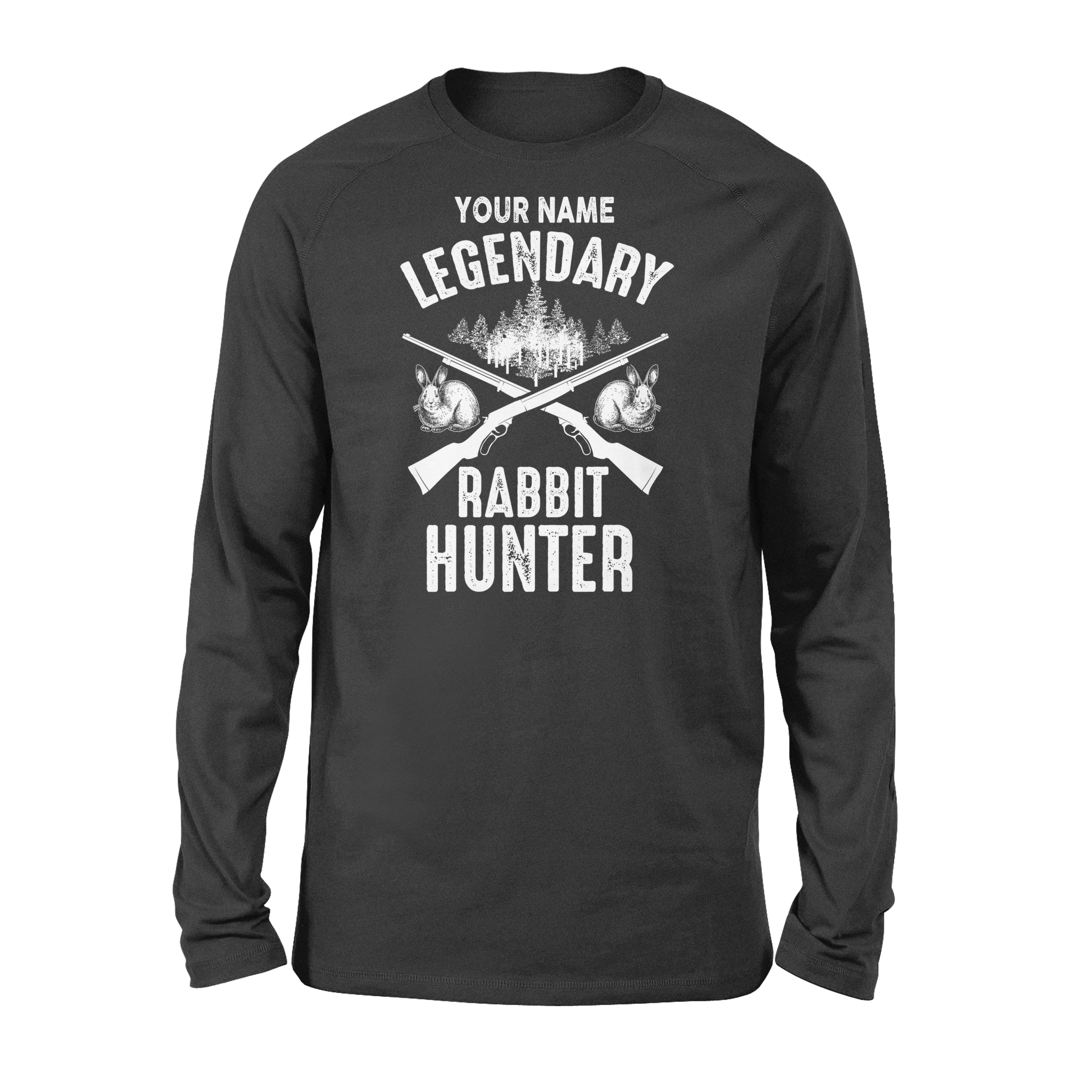 Rabbit Hunter Customize Name – Personalized Gift Long Sleeve – Nqsd246