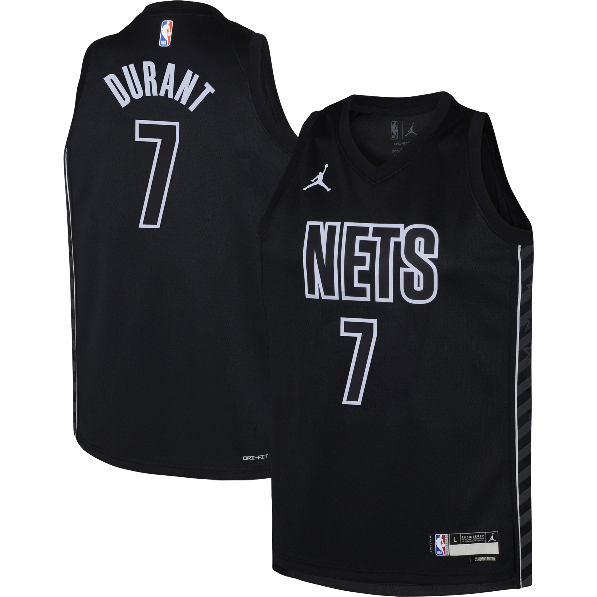 Kevin Durant Brooklyn Nets Jordan Brand Youth Swingman Jersey – Statement Edition – Black