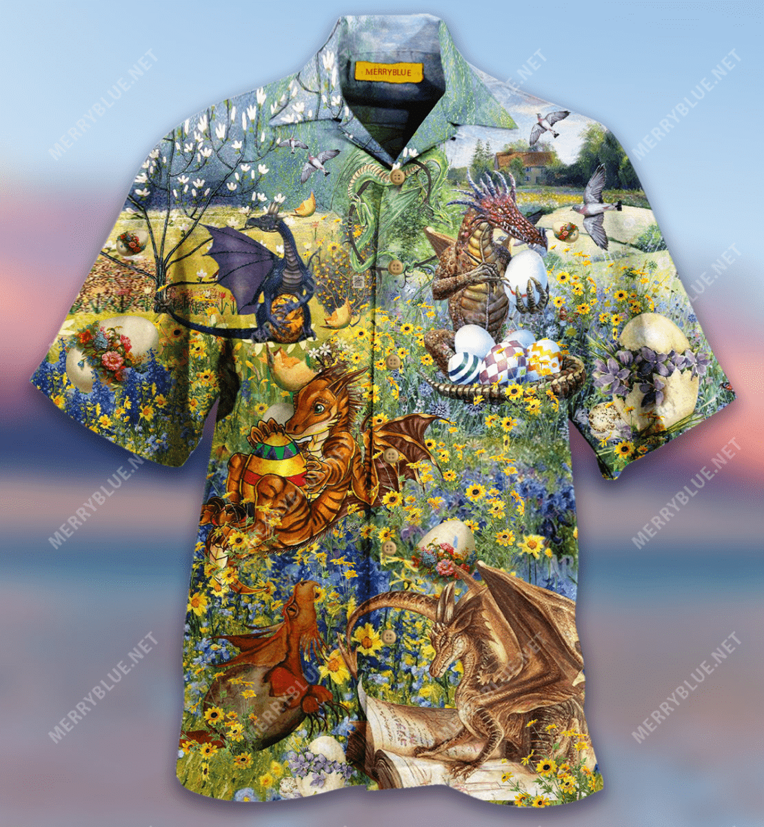 High Quality Hawaii Aloha Shirts Happy Easter Finding Dragon V Ha82201