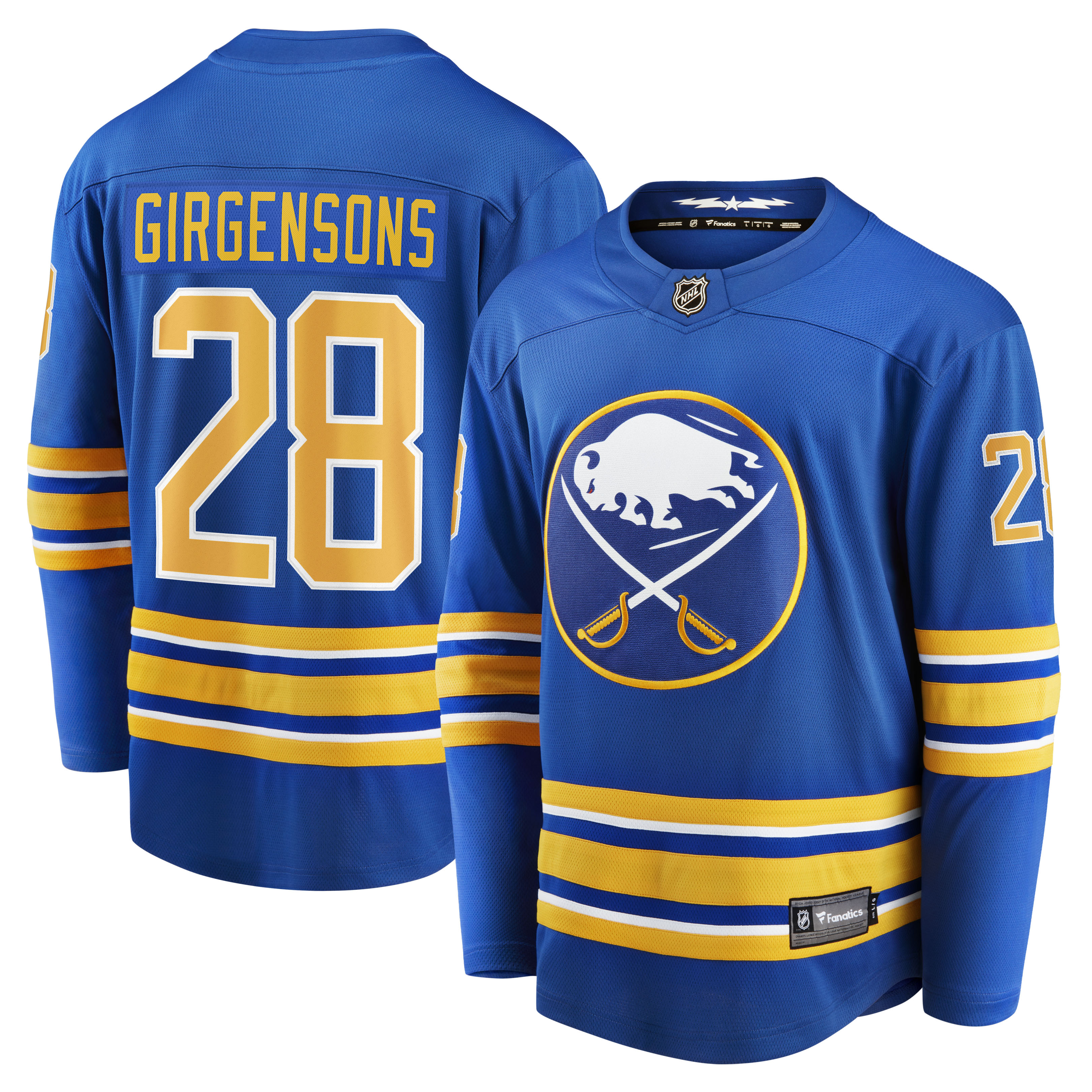 Men's Buffalo Sabres Zemgus Girgensons Royal Home Breakaway Player Jersey