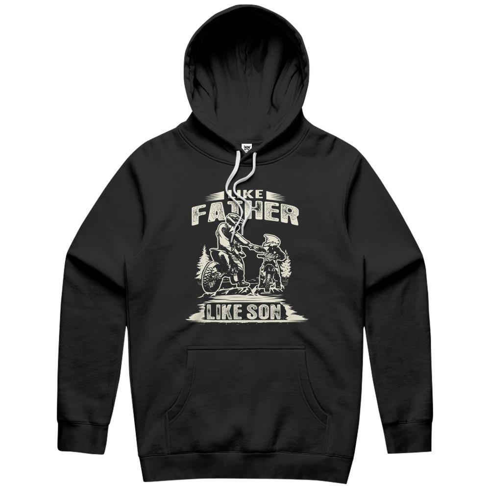 Vintage Like Father Like Son Motocross Dirt Bike Hoodie