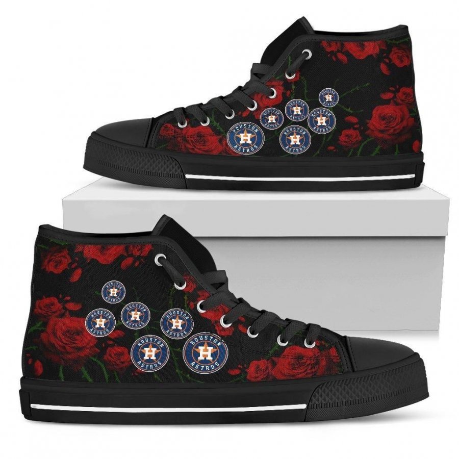 Lovely Rose Thorn Incredible Houston Astros High Top Shoes #368