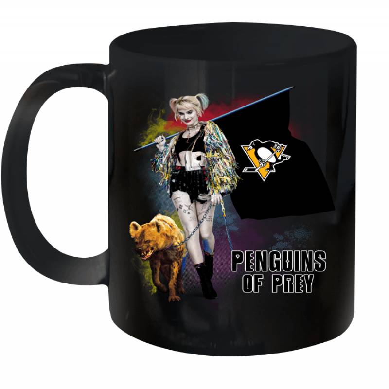 Harley Quinn flag Pittsburgh Penguins Of Prey Ceramic Mug 11oz