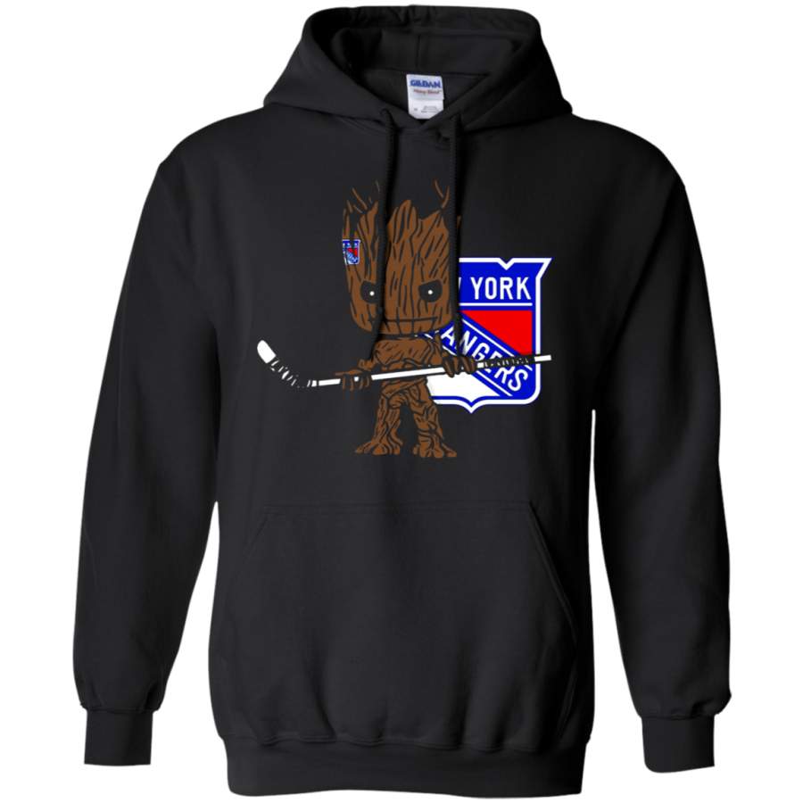 AGR Groot I Am Ice Hockey Player Team New York Rangers Hoodie