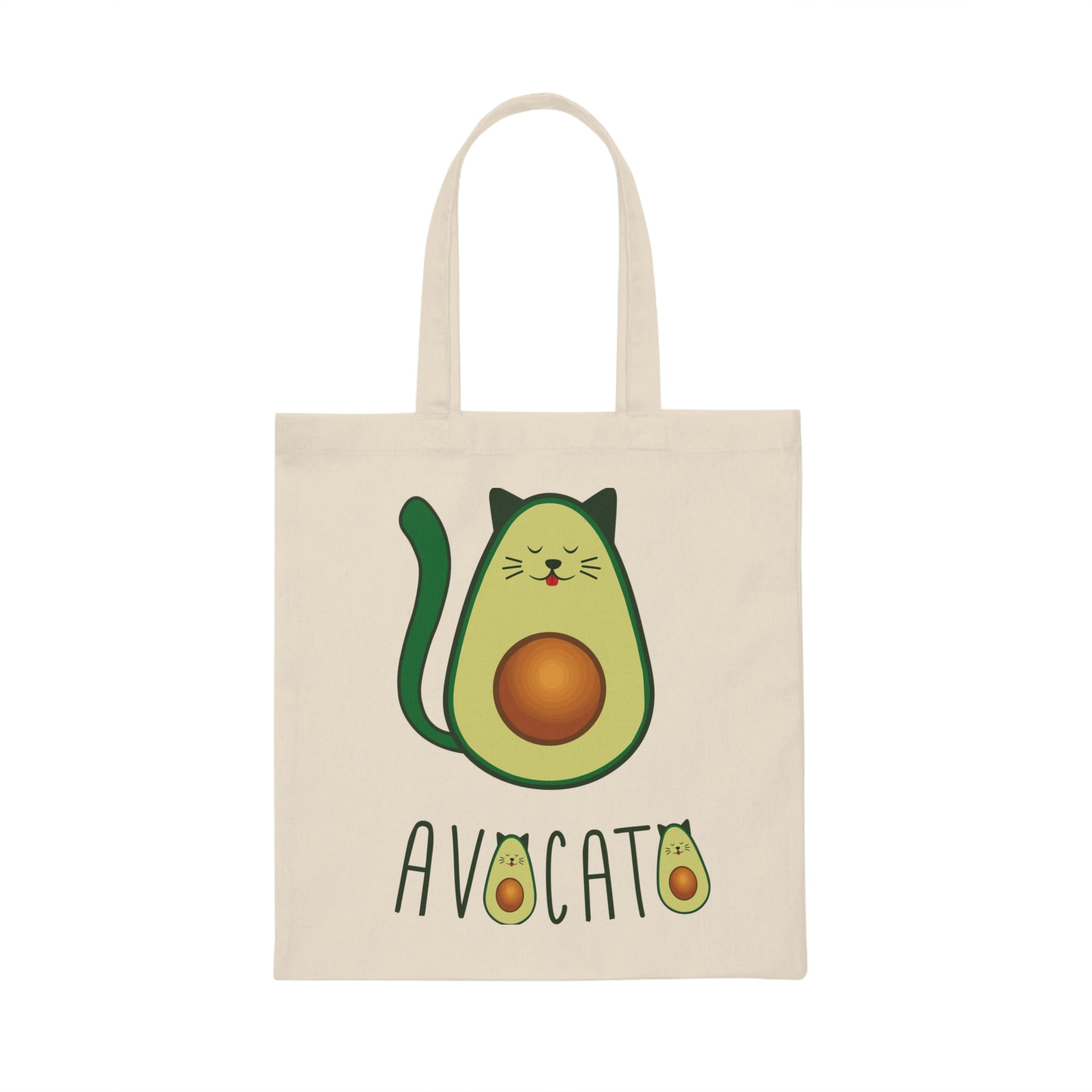 Cute Avocato For Men Women Cat Lover Canvas Tote Bag