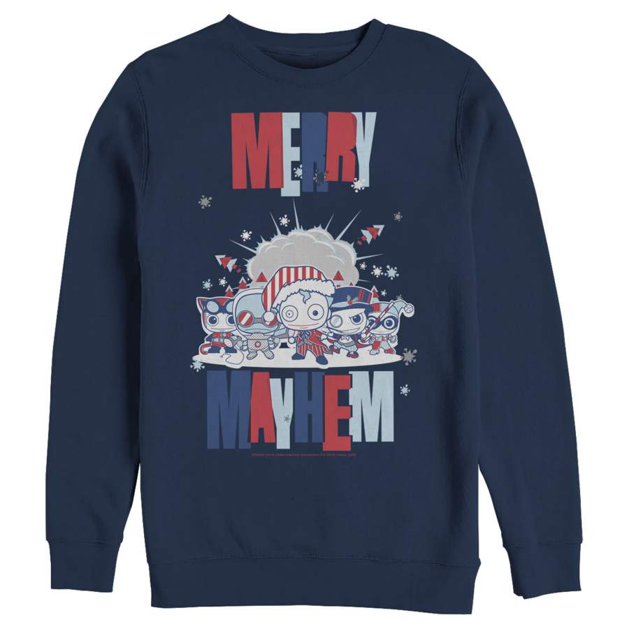 Batman Men’s Christmas Merry Mayhem  Sweatshirt