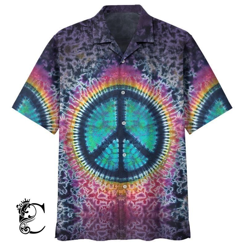 Peace, Peaceful Hippie Aloha Hawaiian Shirts