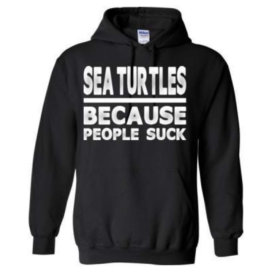 AGR Sea Turtles Because People Suck – Heavy Blend™ Hooded Sweatshirt