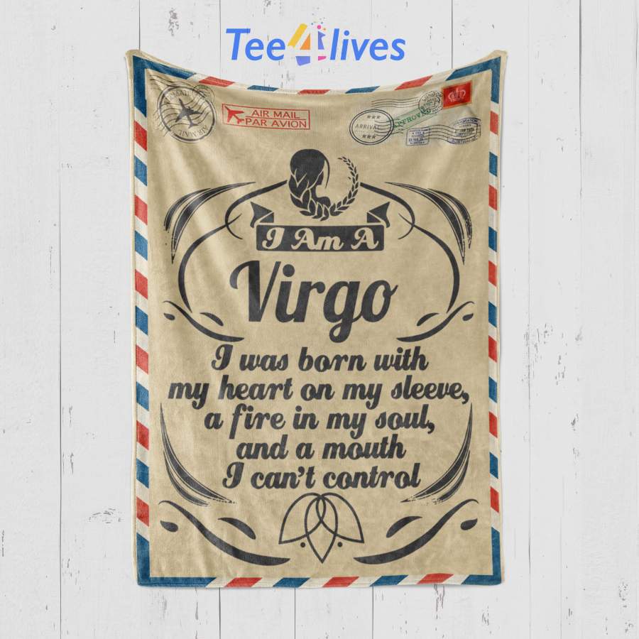 Custom Blanket Personalized Name Letter I’m A Virgo Blanket – Happy Birthday