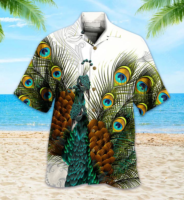 Peacock Feather Green Hawaii Shirt Ha70871